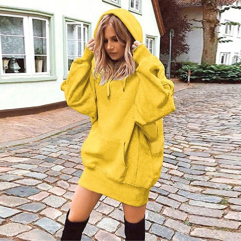 Women'S Fashion Line - Abito con Cappuccio Oversize da Donna,