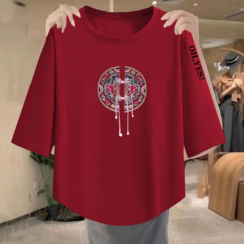 Women Fashion Over 40 - T-shirt da donna casual snellente a