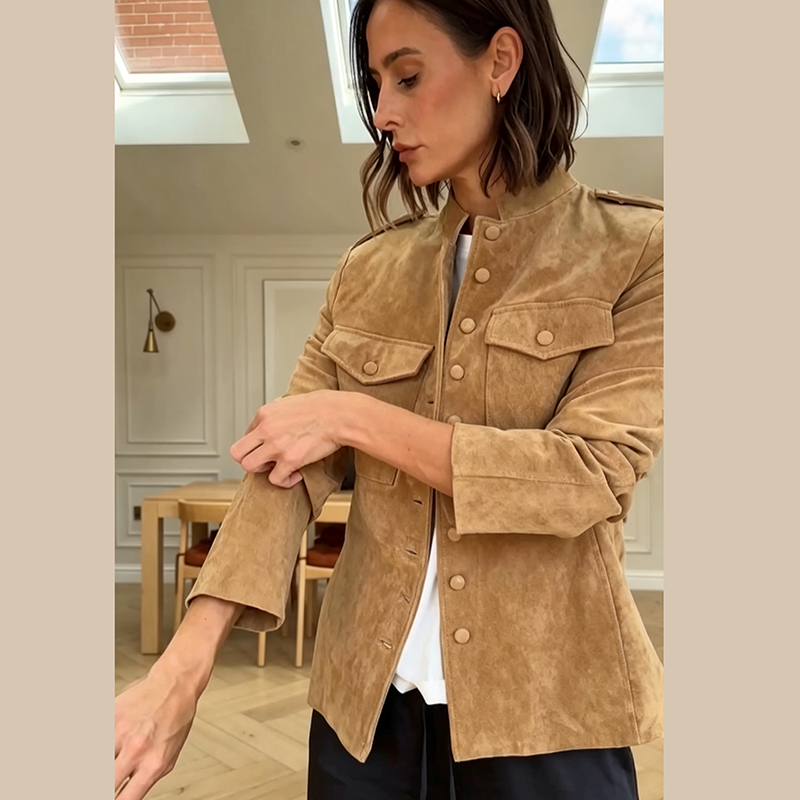Women'S Fashion Utility Jacket - Giacca corta da donna in finta