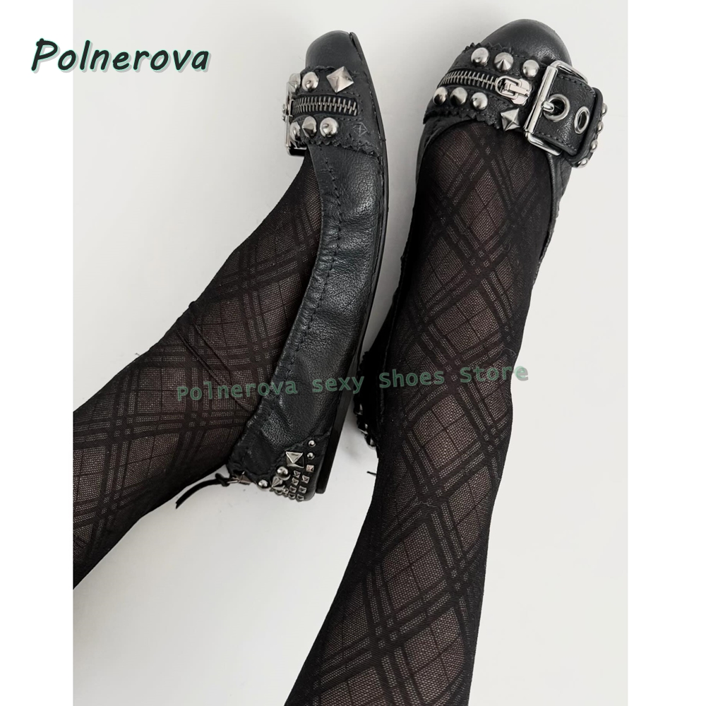 Women'S Fashion Loafers - Scarpe Mary Jane con fibbia a