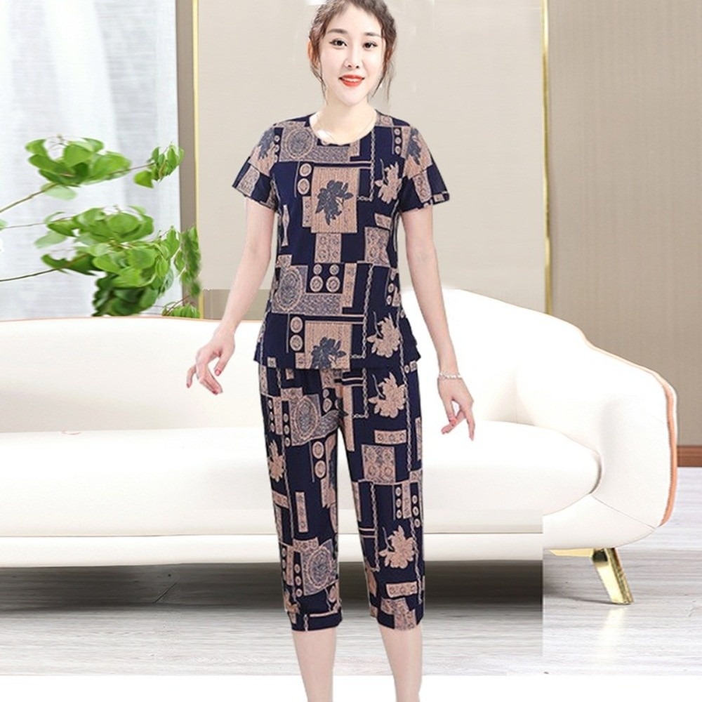 Women'S Fashion Pajamas - Set di T-shirt a Righe per