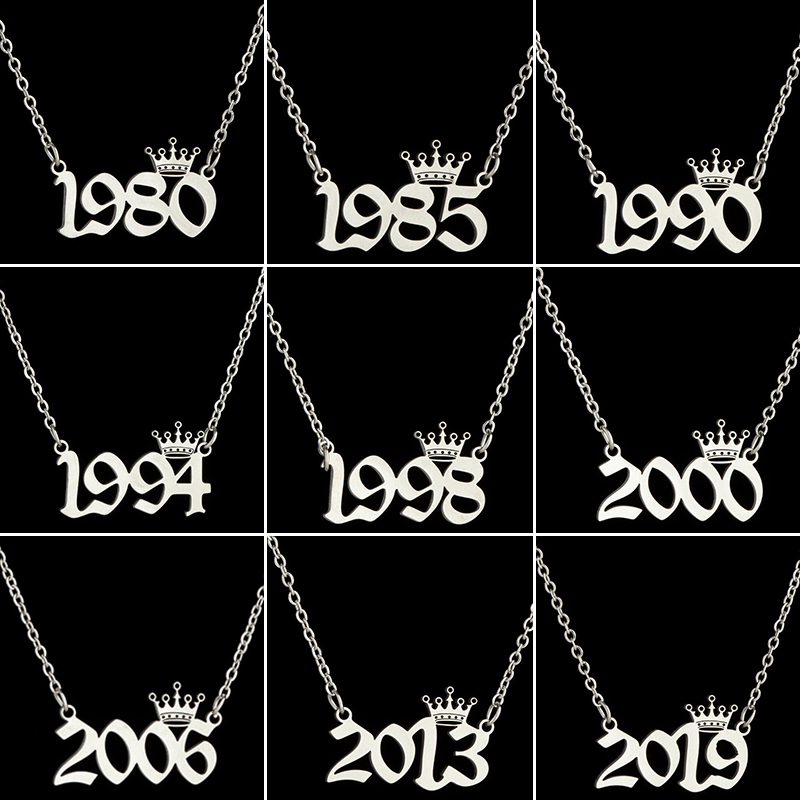 Collane con numero anno corona - Women'S Fashion Year 2000 recensione e prezzo