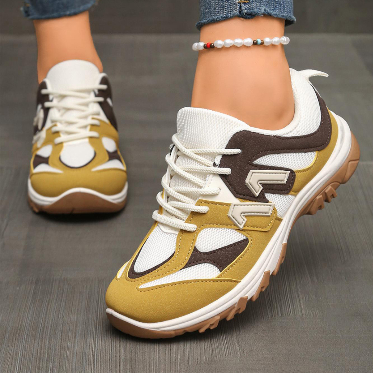 Moda grigio giallo colore mist - Women'S Yellow Fashion Sneakers recensione e prezzo