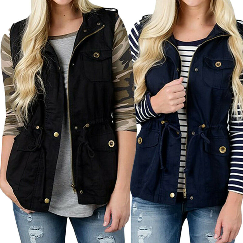 Moda donna gilet Olive Cargo U - Women'S Fashion Utility Jacket recensione e prezzo