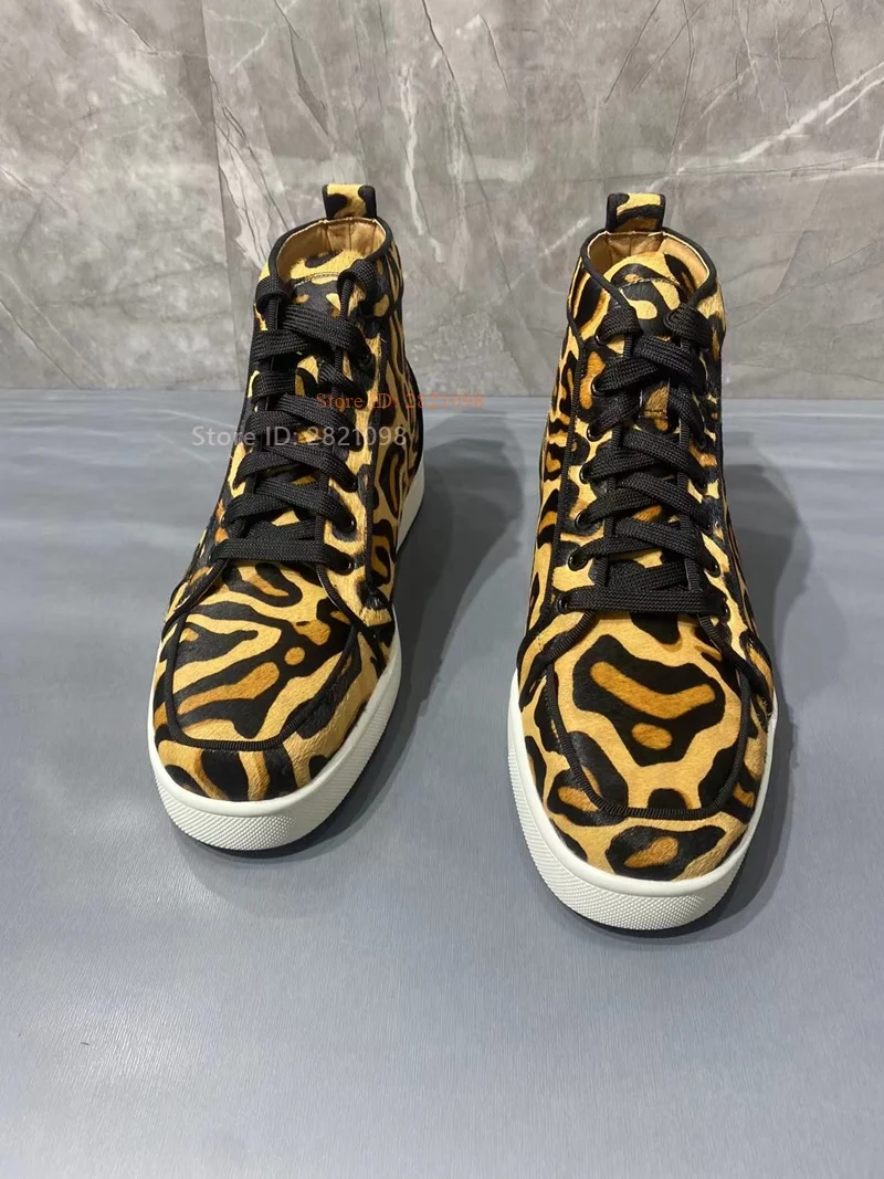 Sneakers alte con stampa leopa - Women'S Yellow Fashion Sneakers recensione e prezzo